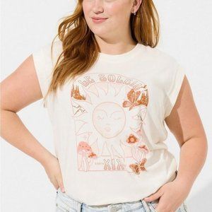 Torrid - Graphic Relaxed Fit Vintage Cotton Jersey Crew Neck Dolman Tank